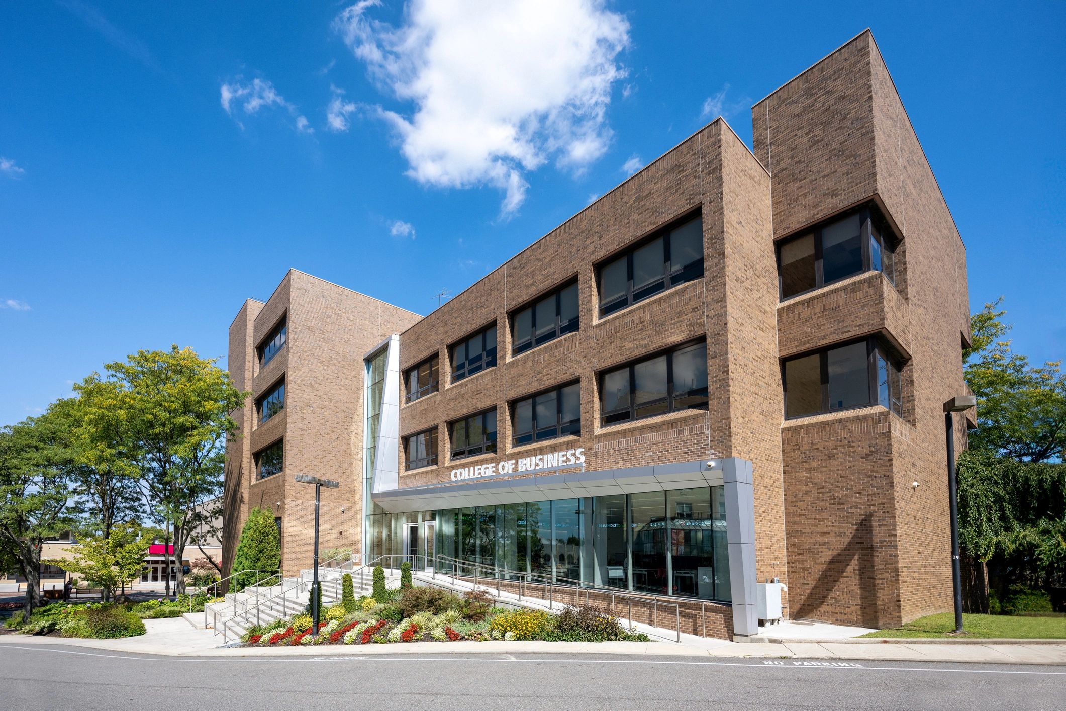 Institutional building exterior representing justice system partners